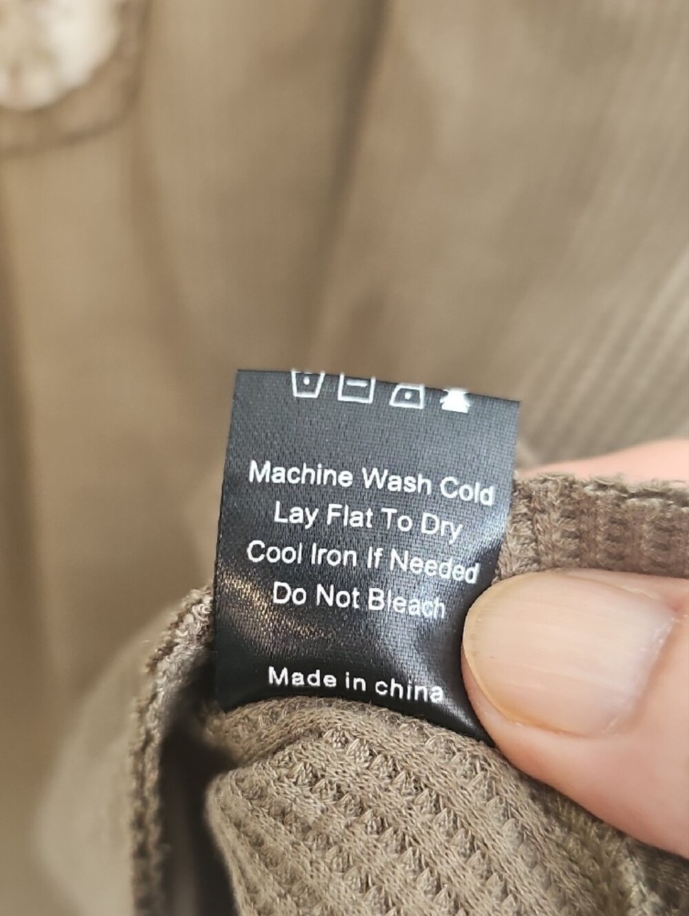 POL Olive Green Waffle Knit Crewneck Top - Picture 4 of 6